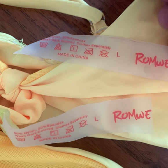 SHEIN BRAND NEW ROMWE swimsuit bikini Bundle Size LARGE mix-n-match Top … - Picture 8 of 16